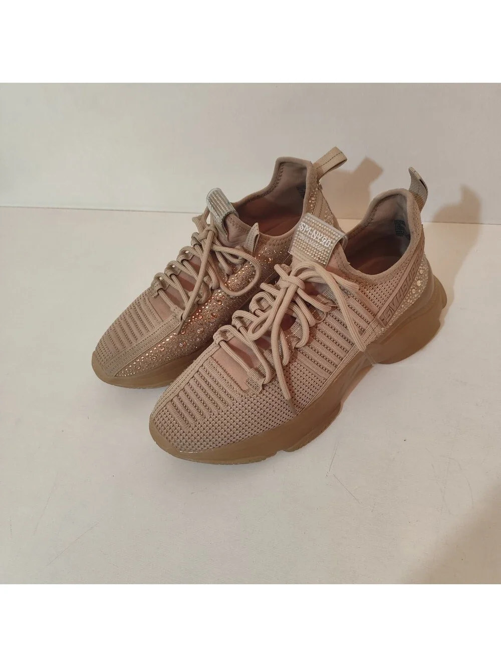 Steve Madden Maxima Rhinestone Sneakers SMNY90 in Blush Women's Size 11 M